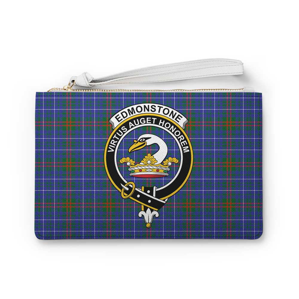 Tartan Vibes Clothing Edmonstone Family Crest Tartan Clutch Bag