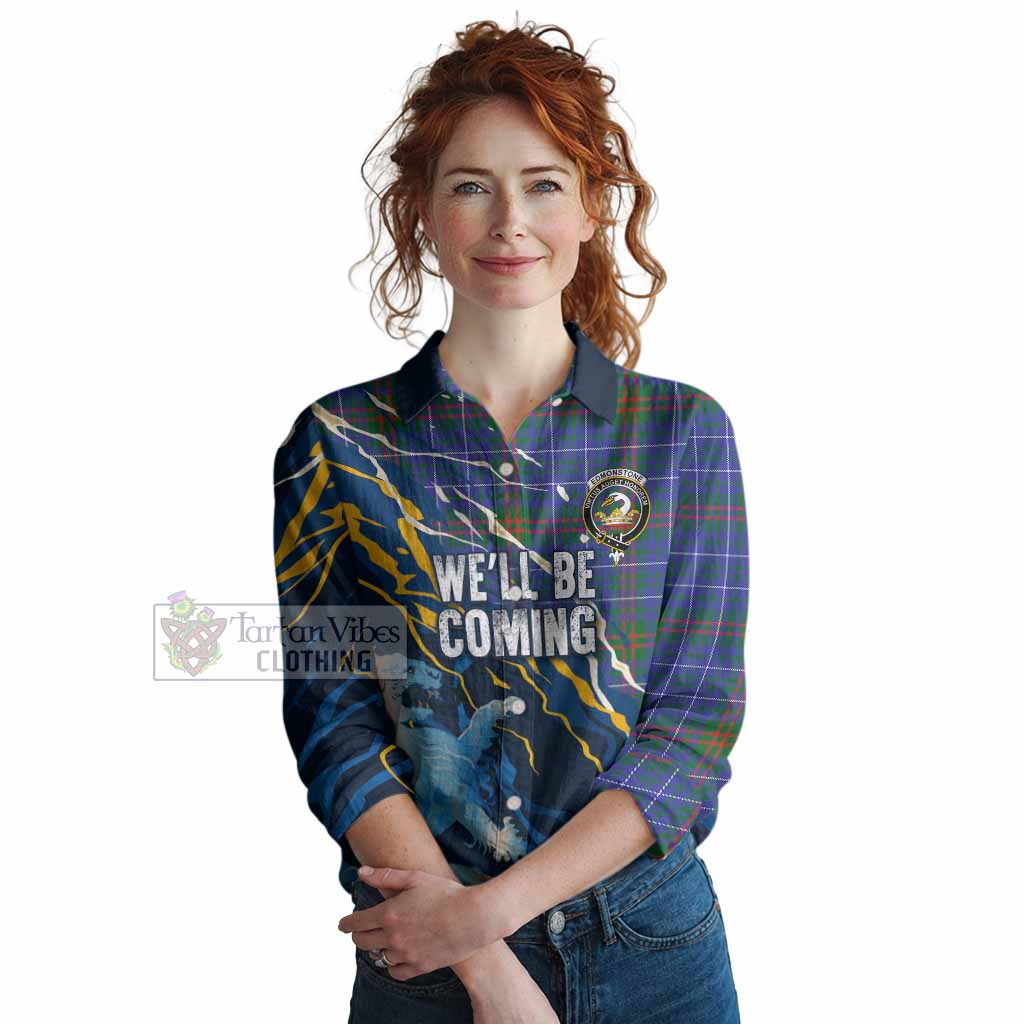 Edmonstone Scotland Tartan Women Casual Shirt WC2026 Football - We'll Be Coming