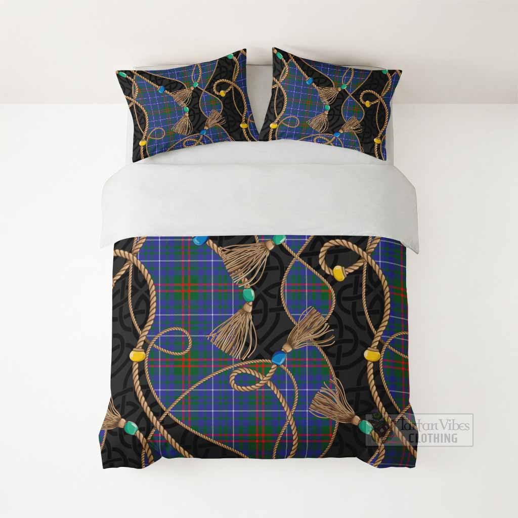 Edmonstone Scottish Tartan Twisted Ropes Stylized Bedding Set - Tartan Vibes Clothing