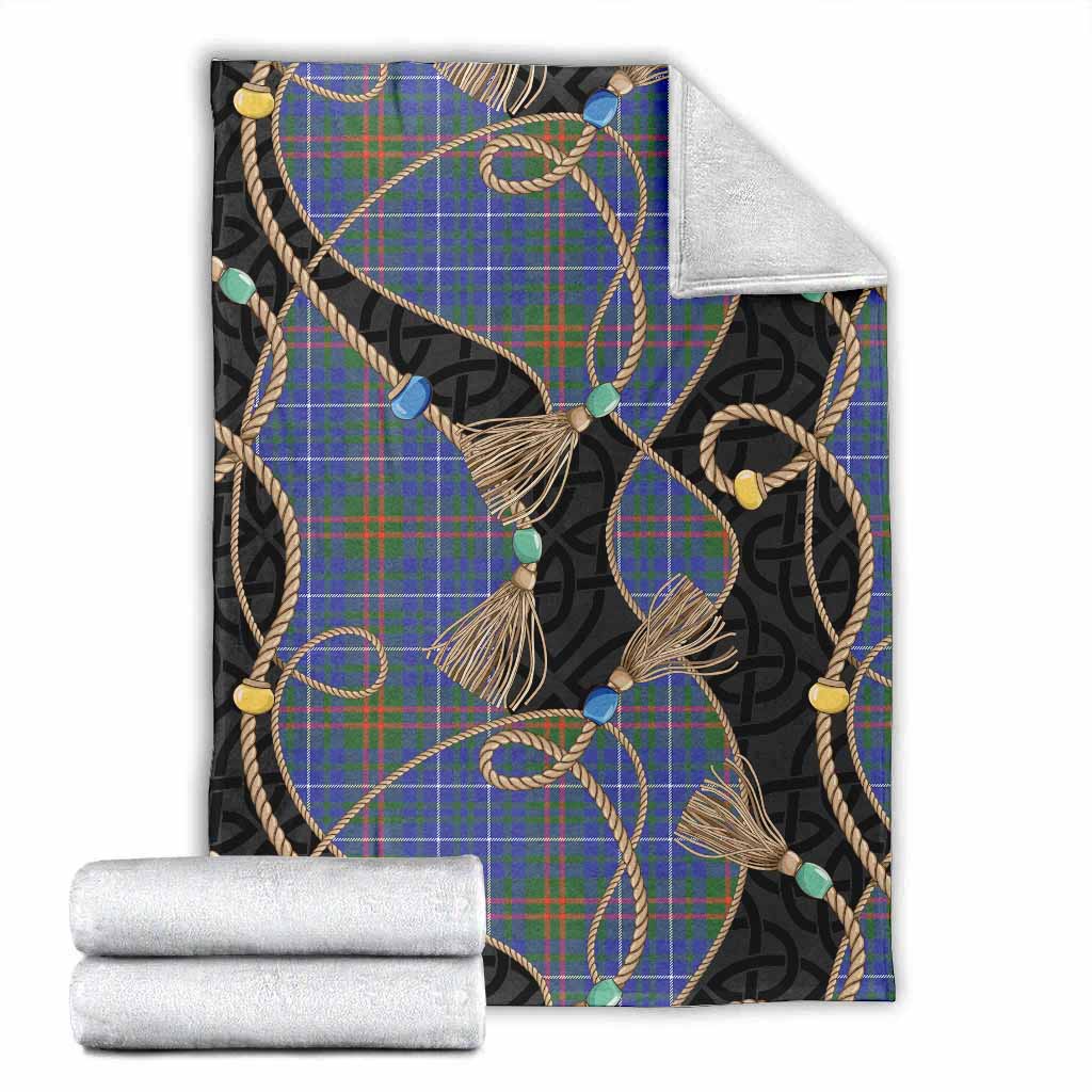 Edmonstone Scottish Tartan Twisted Ropes Stylized Blanket X-Large 59 x 79 inches 150 x 200 cm - Tartan Vibes Clothing
