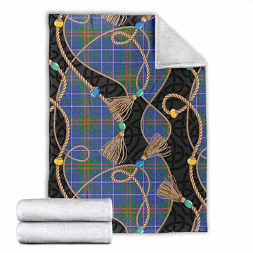 Edmonstone Scottish Tartan Twisted Ropes Stylized Blanket X-Large 59 x 79 inches 150 x 200 cm - Tartan Vibes Clothing
