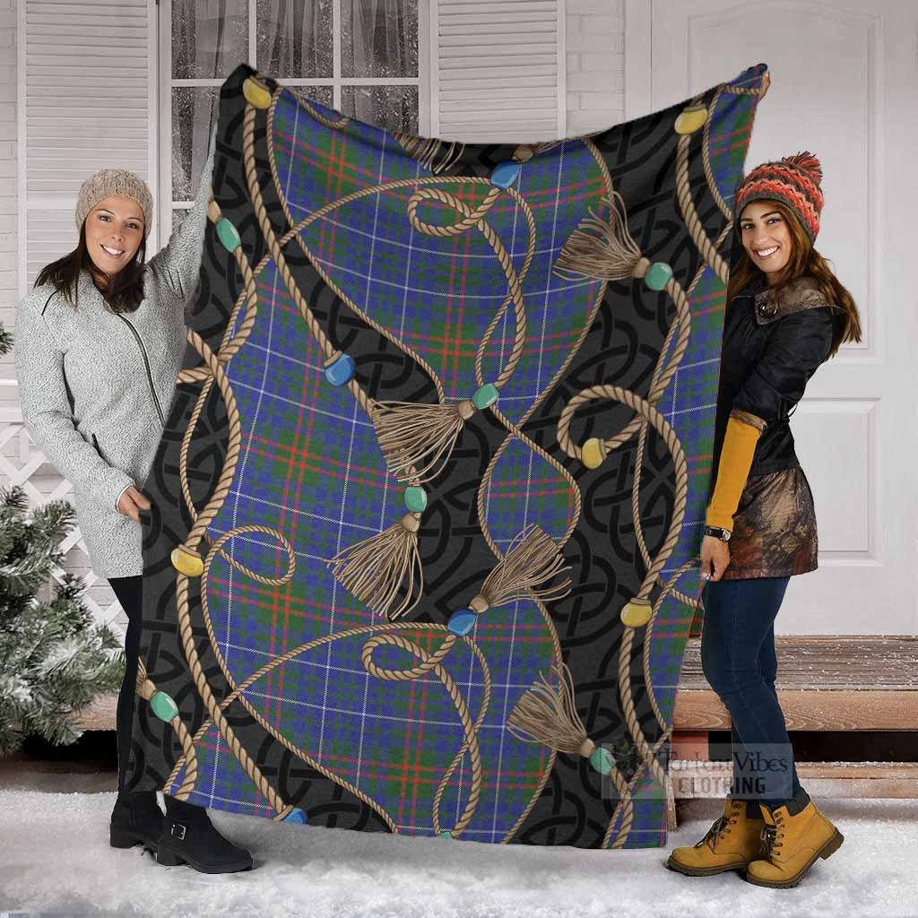 Edmonstone Scottish Tartan Twisted Ropes Stylized Blanket - Tartan Vibes Clothing