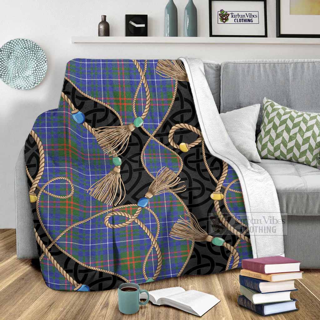 Edmonstone Scottish Tartan Twisted Ropes Stylized Blanket - Tartan Vibes Clothing