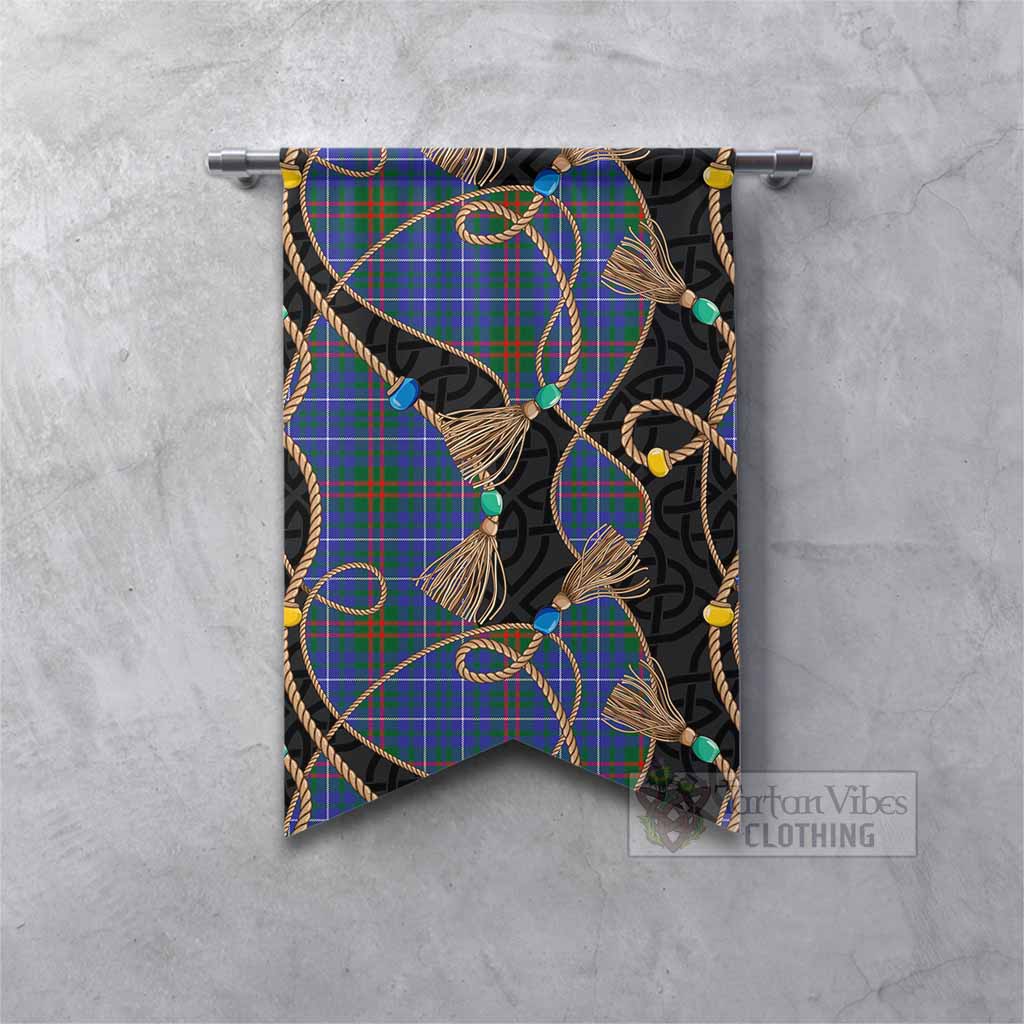 Edmonstone Scottish Tartan Twisted Ropes Stylized Gonfalon Fishtail - Tartan Vibes Clothing