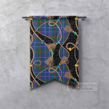 Edmonstone Scottish Tartan Twisted Ropes Stylized Gonfalon Fishtail - Tartan Vibes Clothing