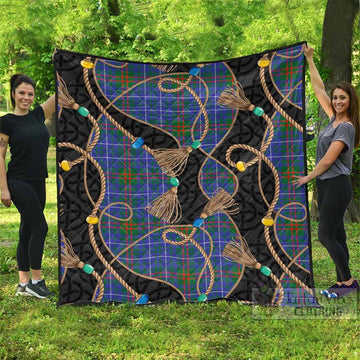 Edmonstone Scottish Tartan Twisted Ropes Stylized Premium Quilt - Tartan Vibes Clothing