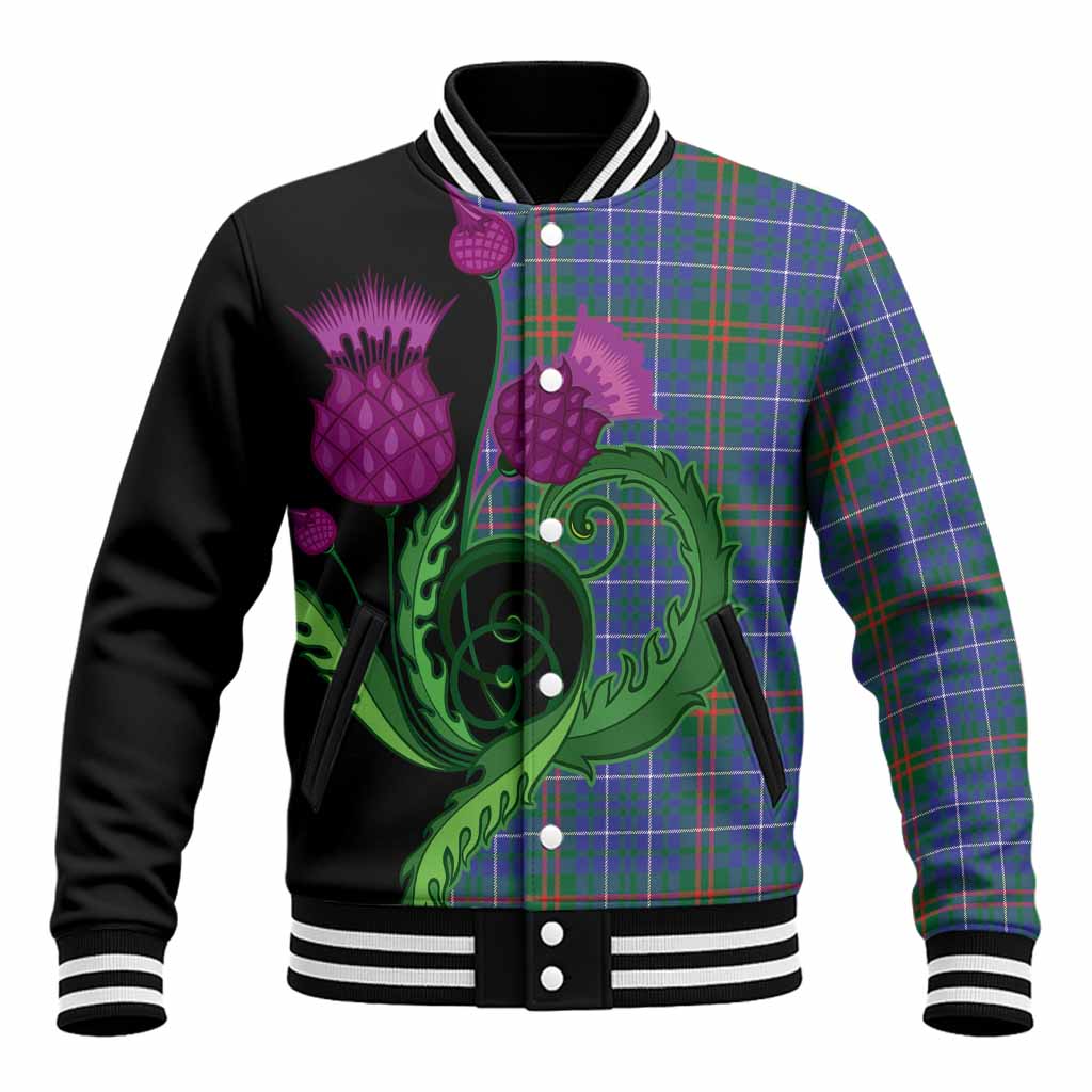 Edmonstone Tartan Baseball Jacket Traditional Scottish Thistle
