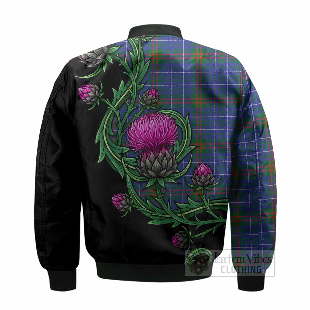 Edmonstone Tartan Bomber Jacket Resilient Scottish Thistle - Tartan Vibes Clothing