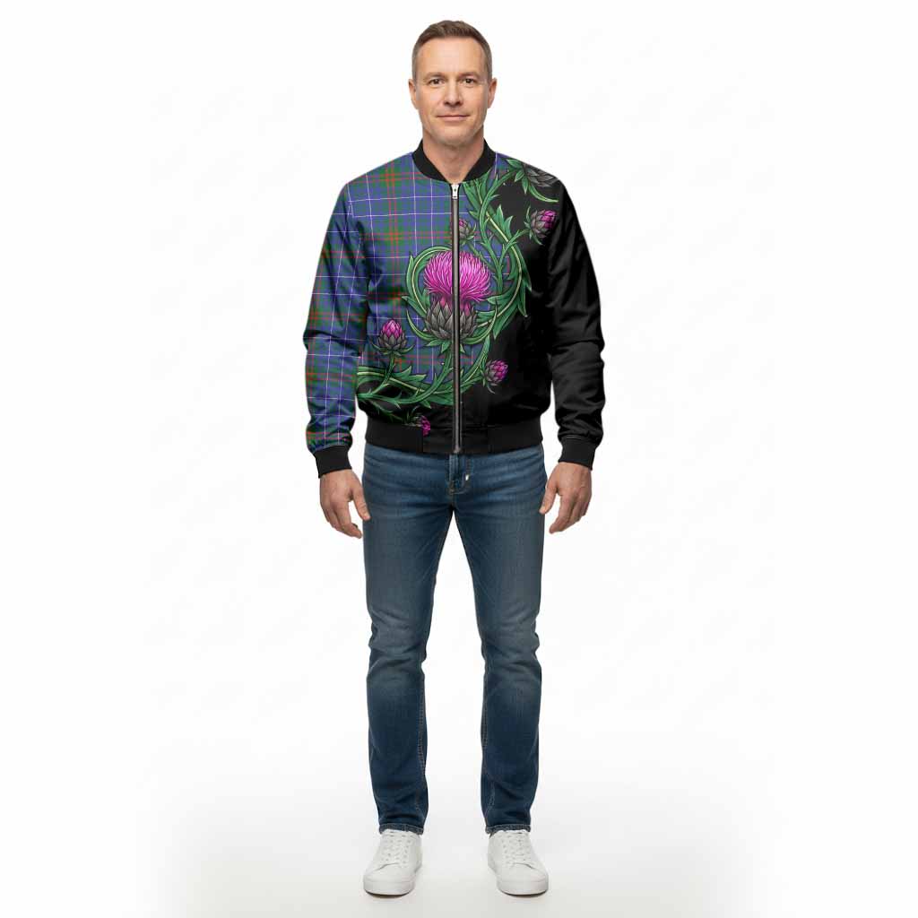 Edmonstone Tartan Bomber Jacket Resilient Scottish Thistle - Tartan Vibes Clothing