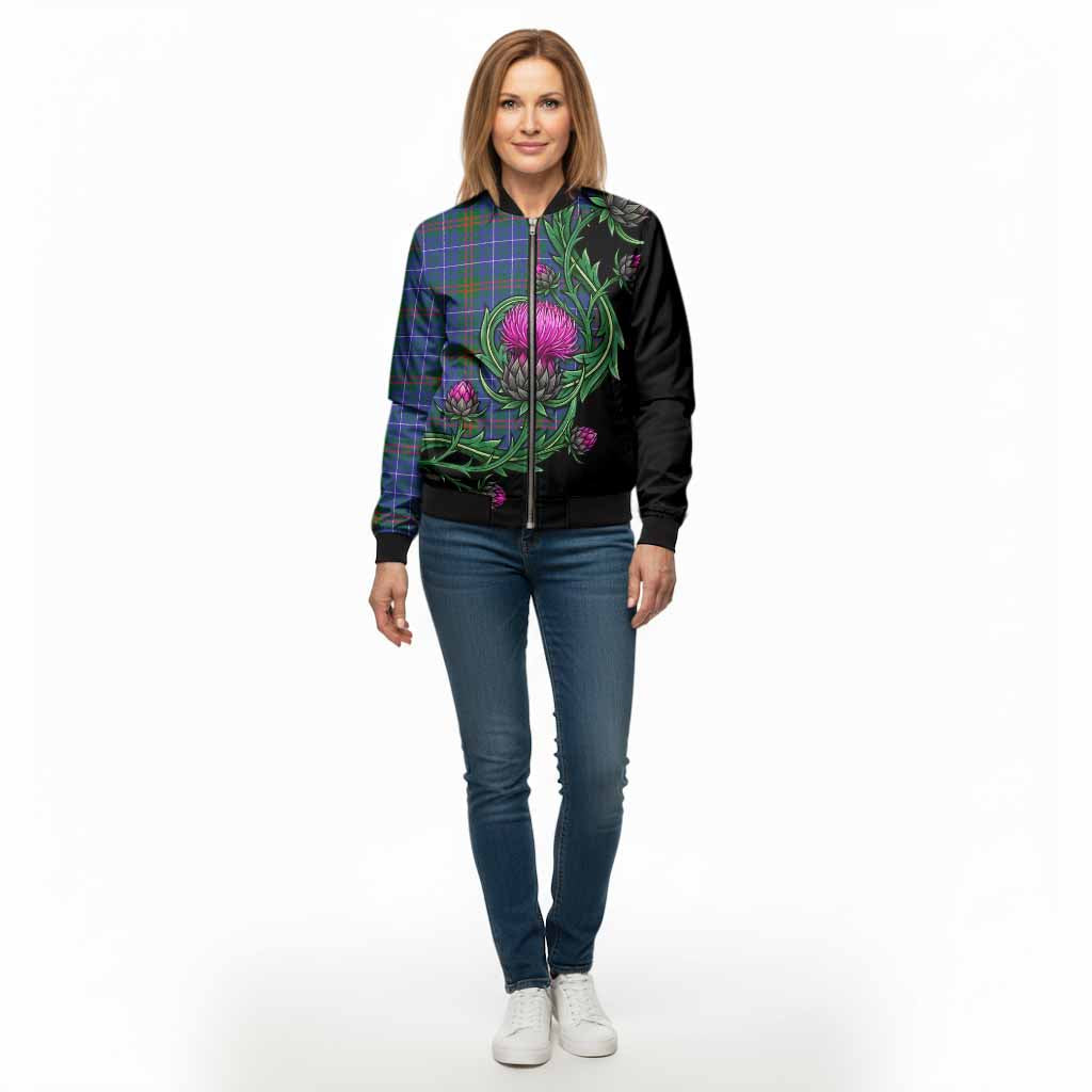 Edmonstone Tartan Bomber Jacket Resilient Scottish Thistle - Tartan Vibes Clothing