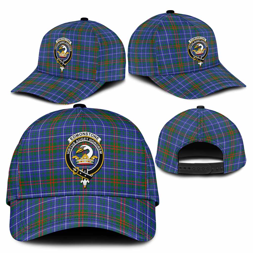 Edmonstone Tartan Classic Cap with Family Crest