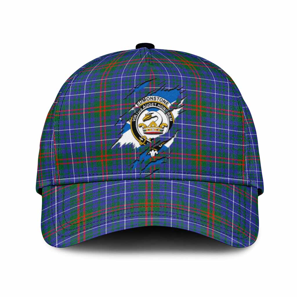 Edmonstone Tartan Classic Cap with Family Crest In Me Style