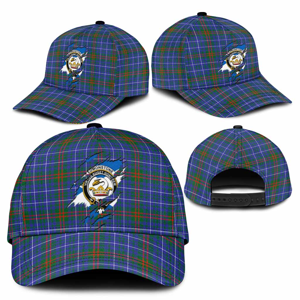 Edmonstone Tartan Classic Cap with Family Crest In Me Style