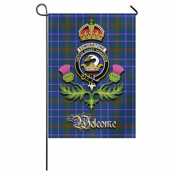 Edmonstone Tartan Family Crest Garden Flag Royal Thistle Welcome Style - Tartan Vibes Clothing