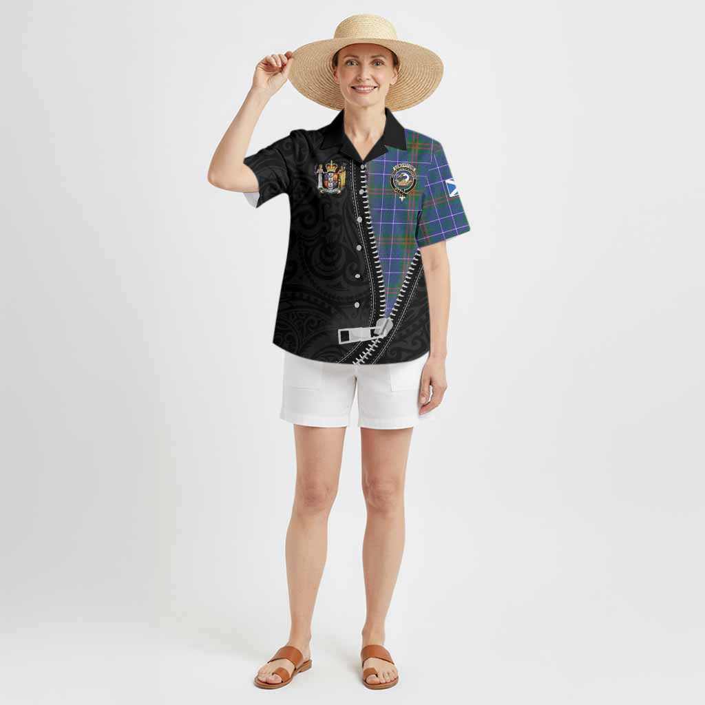 Edmonstone Tartan Hawaiian Shirt New Zealand Pattern Unique Zipper Stylized