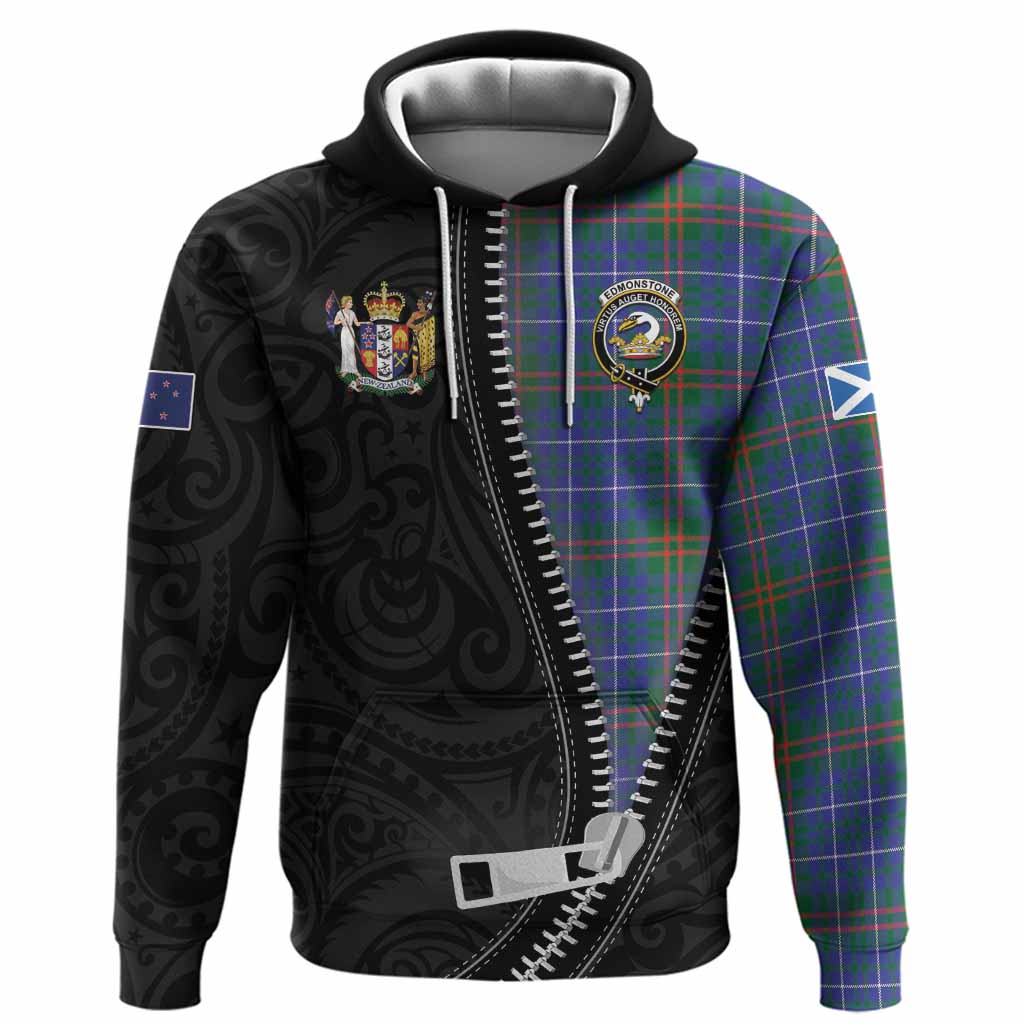 Edmonstone Tartan Hoodie New Zealand Pattern Unique Zipper Stylized
