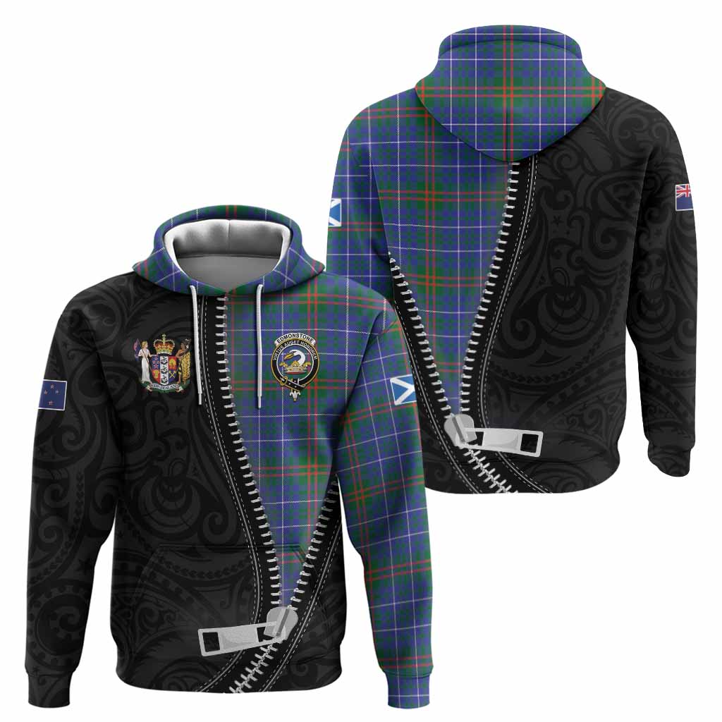 Edmonstone Tartan Hoodie New Zealand Pattern Unique Zipper Stylized