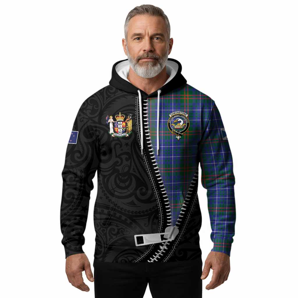 Edmonstone Tartan Hoodie New Zealand Pattern Unique Zipper Stylized