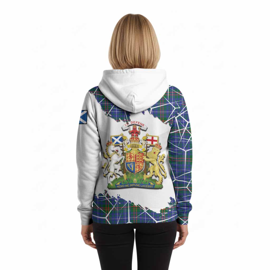 Edmonstone Tartan Hoodie with Family Crest and Lion Rampant Grunge Style