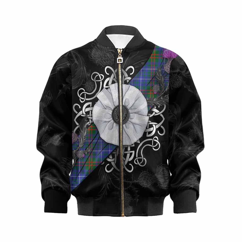 Edmonstone Tartan Kid Bomber Jacket Jacobite White Rose Kid XS - Tartan Vibes Clothing