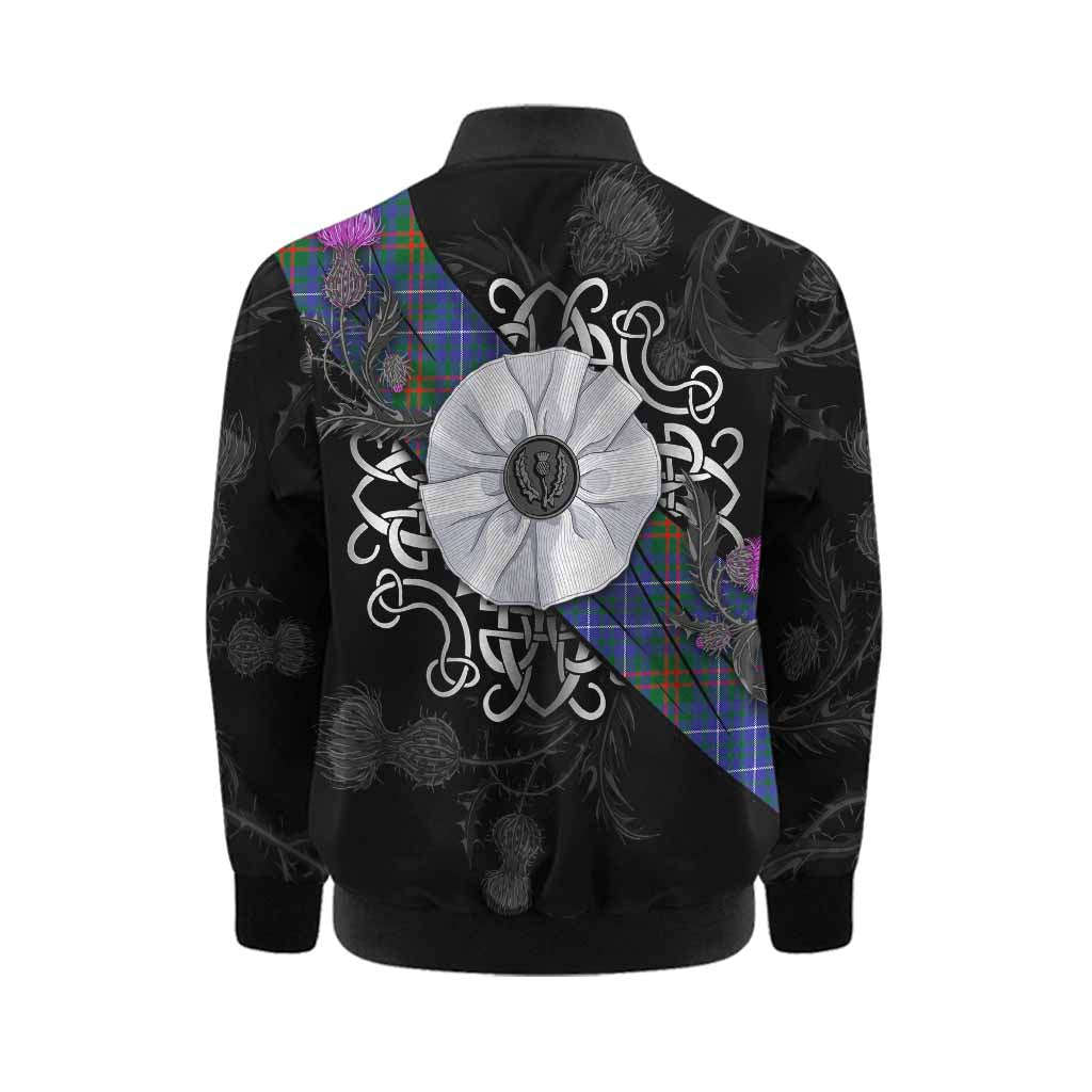 Edmonstone Tartan Kid Bomber Jacket Jacobite White Rose Kid - Tartan Vibes Clothing