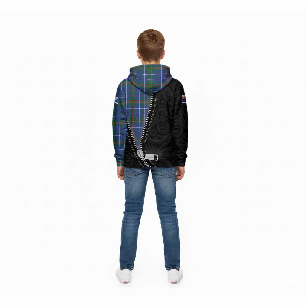 Edmonstone Tartan Kid Hoodie New Zealand Pattern Unique Zipper Stylized