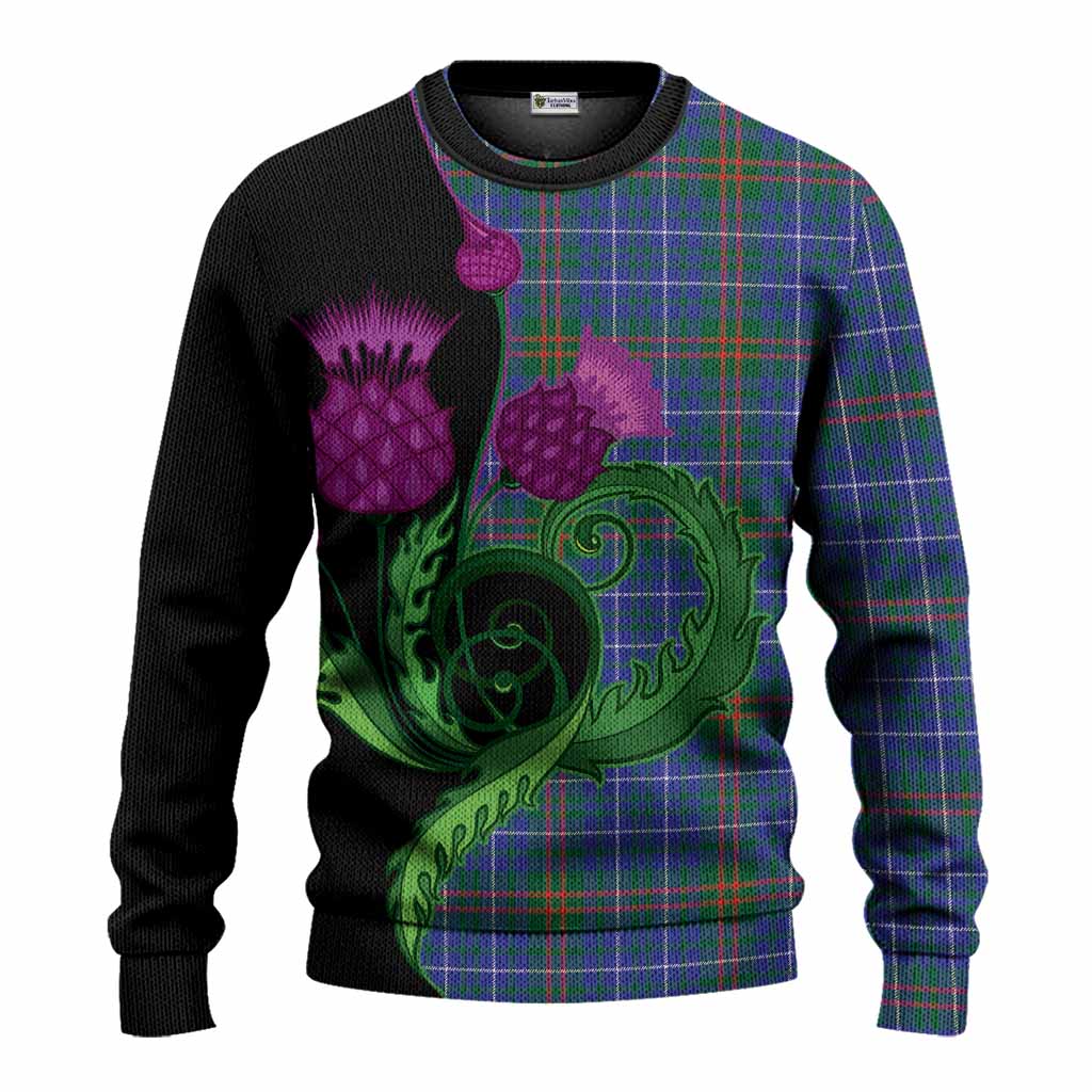 Edmonstone Tartan Knitted Sweater Traditional Scottish Thistle