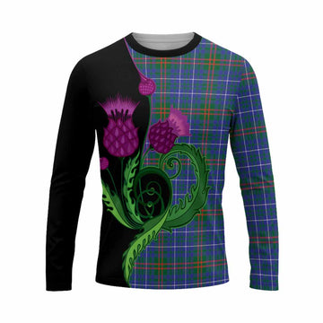 Edmonstone Tartan Long Sleeve T-Shirt Traditional Scottish Thistle
