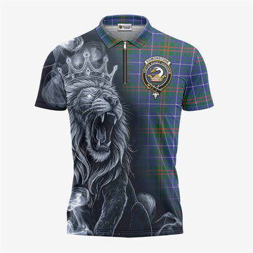Edmonstone Tartan Zipper Polo Shirt Roaring Lion Heritage