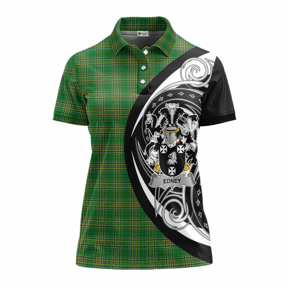 Edney Irish Clan Women's Polo Shirt Celtic Circle Style Women - Tartan Vibes Clothing