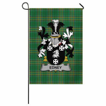 Edney Irish Clan Tartan Garden Flag with Coat of Arms