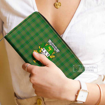 Edwards Irish Clan Tartan Women's Leather Wallet with Coat of Arms - Tartan Vibes Clothing