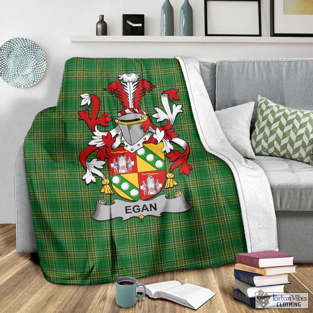 Egan Irish Clan Tartan Blanket with Coat of Arms - Tartan Vibes Clothing