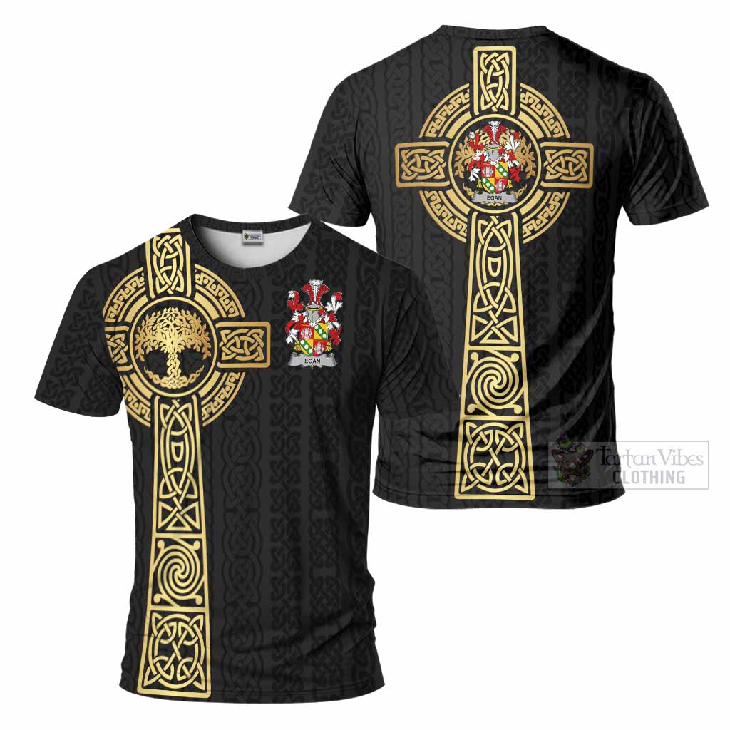 Egan Irish Coat of Arms T-Shirt with Celtic Tree of Life Inspired - Tartan Vibes Clothing