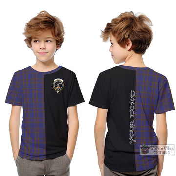 Elliot Tartan Kid T-Shirt with Family Crest and Half Of Me Style Youth XL Size14 - Tartanvibesclothing Shop