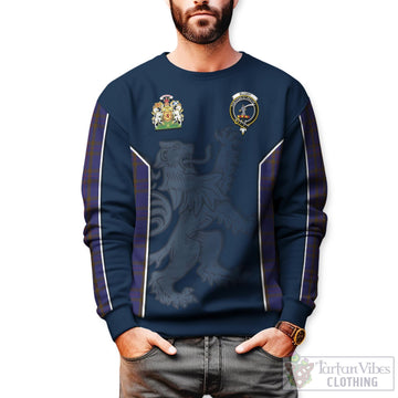 Elliot Tartan Sweater with Family Crest and Lion Rampant Vibes Sport Style