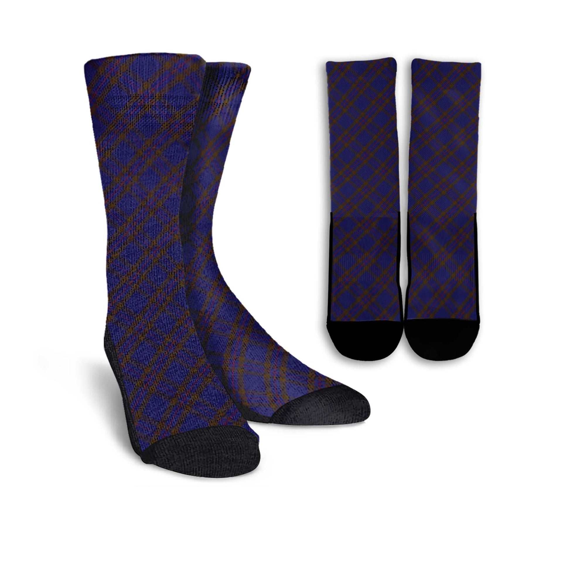 Elliot Tartan Crew Socks Cross Tartan Style - Tartanvibesclothing