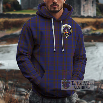Elliot Tartan Cotton Hoodie with Family Crest Pullover Hoodie XS - Tartan Vibes Clothing