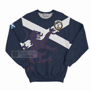 Tartan Vibes Clothing Elliot Tartan Lion Rampant Sweatshirt – Proudly Display Your Heritage with Alba Gu Brath and Clan Name