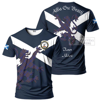 Tartan Vibes Clothing Elliot Tartan Lion Rampant T-Shirt – Proudly Display Your Heritage with Alba Gu Brath and Clan Name