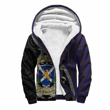 Tartan Vibes Clothing Elliot Tartan Family Crest Sherpa Hoodie Lion Rampant Royal Thistle Shield Celtic Inspired