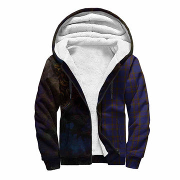 Elliot Tartan Family Crest Sherpa Hoodie Alba Gu Brath Be Brave Lion Ancient Style