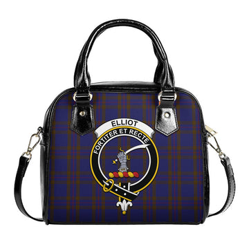 Elliot Tartan Shoulder Handbags with Family Crest