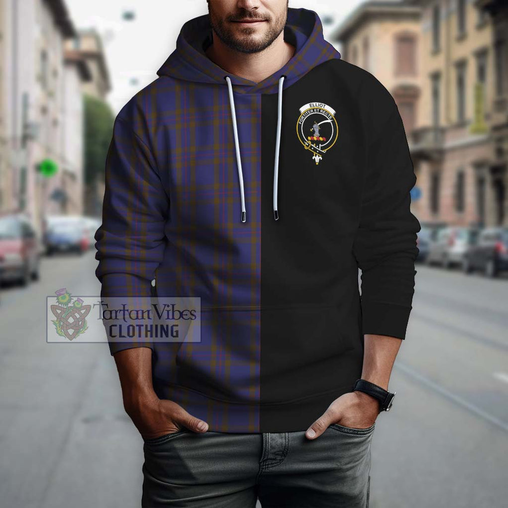 Elliot Tartan Hoodie with Family Crest and Half Of Me Style Zip Hoodie - Tartanvibesclothing Shop