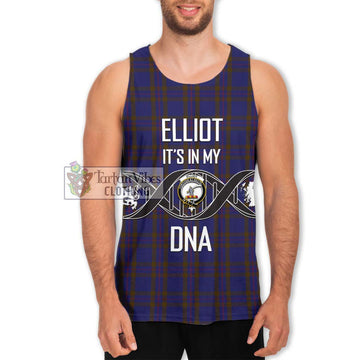Elliot Tartan Men's Tank Top with Family Crest DNA In Me Style Men - Tartanvibesclothing Shop