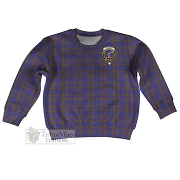 Tartan Vibes Clothing Elliot Tartan Kid Ugly Sweater with Family Crest