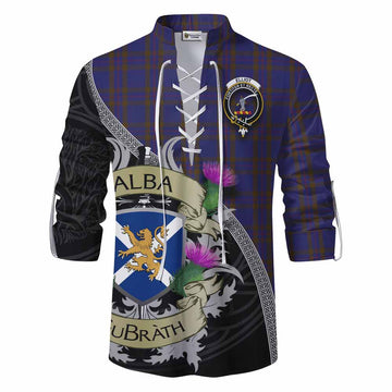 Tartan Vibes Clothing Elliot Tartan Family Crest Ghillie Kilt Shirt Lion Rampant Royal Thistle Shield Celtic Inspired