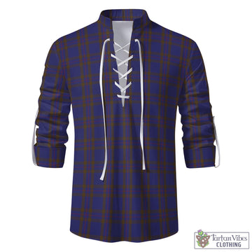 Elliot Tartan Men's Scottish Traditional Jacobite Ghillie Kilt Shirt