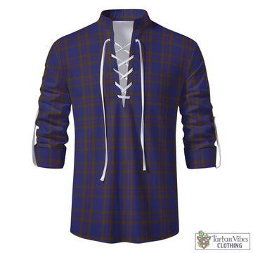Tartan Vibes Clothing Elliot Tartan Men's Scottish Traditional Jacobite Ghillie Kilt Shirt