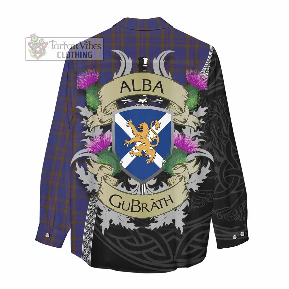 Tartan Vibes Clothing Elliot Tartan Family Crest Women's Casual Shirt Lion Rampant Royal Thistle Shield Celtic Inspired